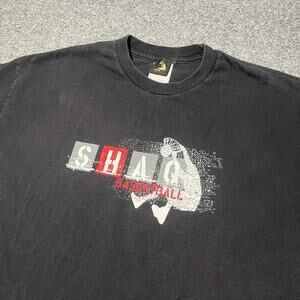 Vintage Shaq T Shirt Mens XL Basketball Dunkman Logo Black Shaquille O Neal Y2K